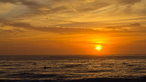 Sunrise at Umhloti / Captured a few canoeists in the early morning at Umhloti beach