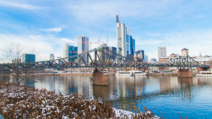 Frankfurt, Germany / View of Frankfurt from the River Bank